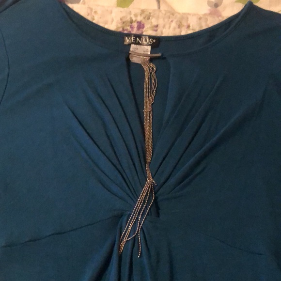 Women’s sexy top with very low plunging neckline, with sexy attached bedazzle - Picture 6 of 6